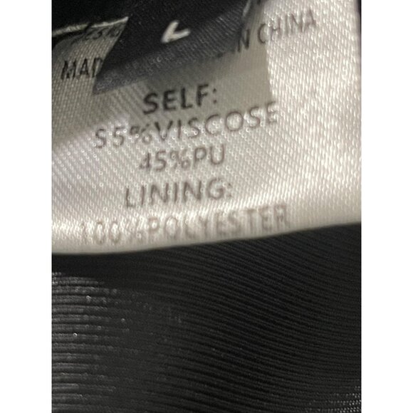 Isalis Skirt Womens Large Black Faux Leather Mini Zip Pocket Lined Moto Boho - Picture 11 of 11